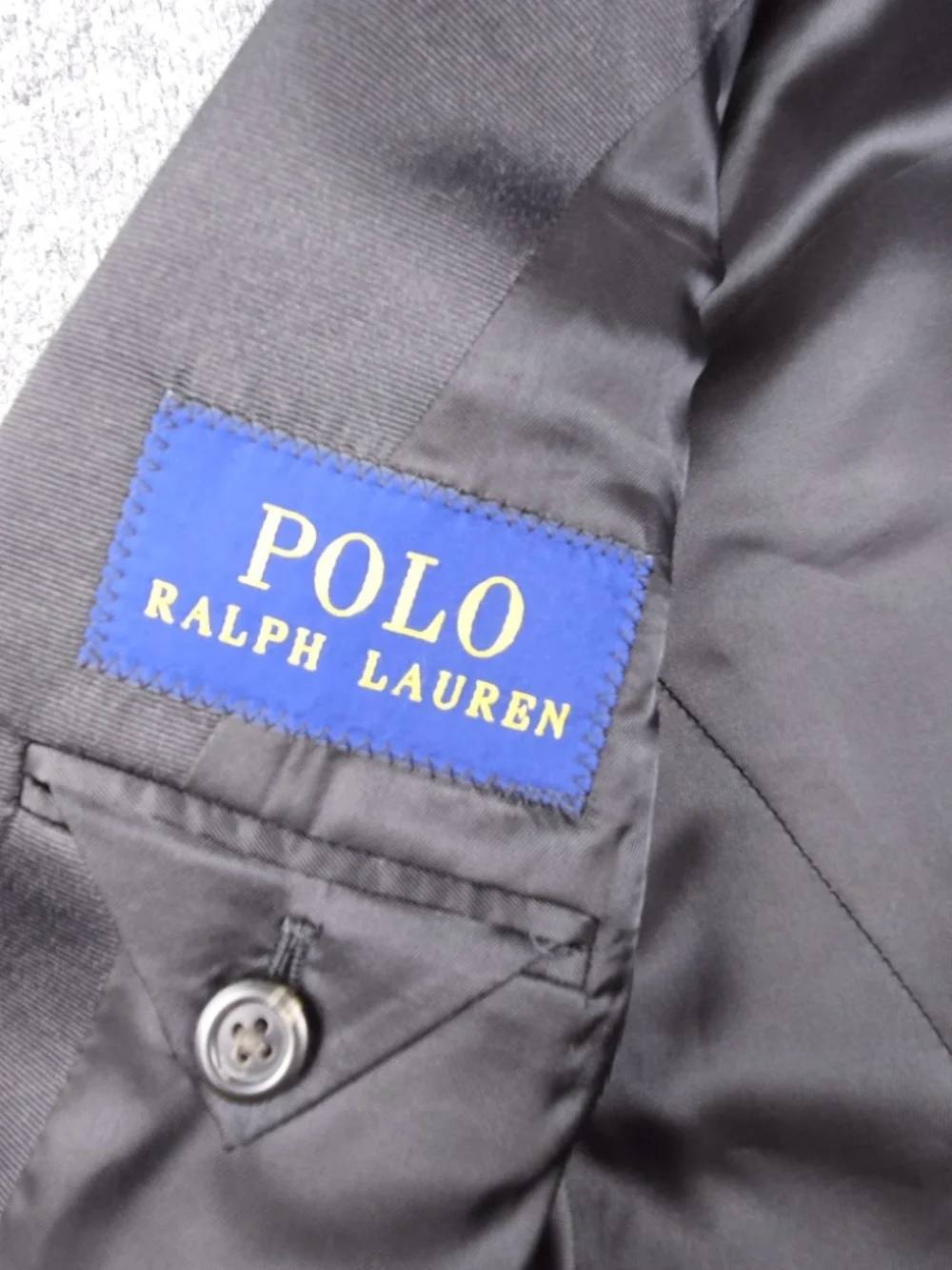 Polo Ralph Lauren Boys Wool Peak Lapel Tuxedo Jacket Blazer Black Size 5 Italy